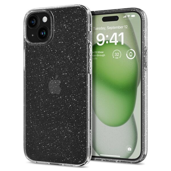 Spigen® Liquid Crystal για iPhone 15 Plus: Λεπτή Θήκη Σιλικόνης από Ανθεκτικό TPU