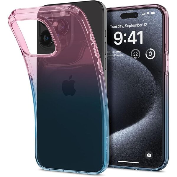 Spigen® Liquid Crystal για iPhone 15 Pro: Λεπτή Θήκη Σιλικόνης από Ανθεκτικό TPU