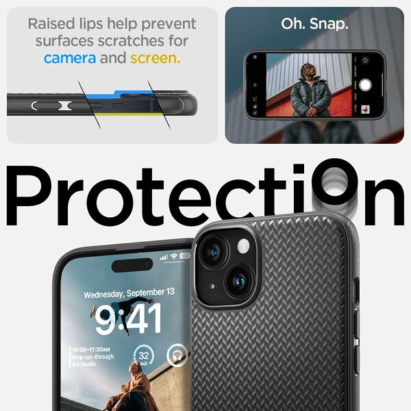 Spigen® Mag Armor MagFit για iPhone 15: Λεπτή Θήκη Σιλικόνης, Ανθεκτική από Premium TPU, Με Άψογη Εφαρμογή – Matte Black - Image 9