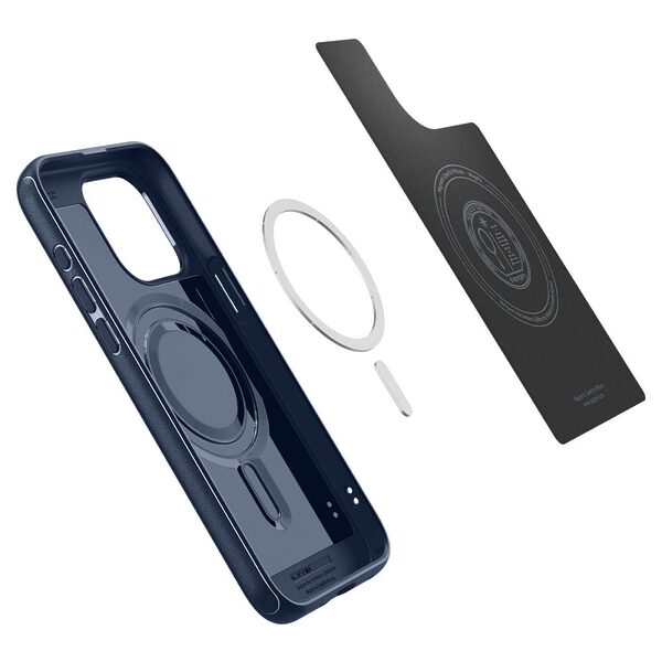 thiki spigen mag armor magfit iphone 15 pro navy blue 6