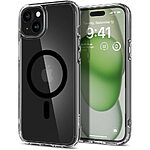 Spigen® Ultra Hybrid (MagFit) για iPhone 15 Plus: Θήκη MagSafe από Ανθεκτική Σιλικόνη με Πιστοποίηση Αντοχής MIL-STD 810G-516.6 – Black
