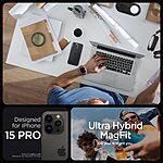 Spigen® Ultra Hybrid (MagFit) για iPhone 15 Pro: Θήκη MagSafe από Ανθεκτική Σιλικόνη με Πιστοποίηση Αντοχής MIL-STD 810G-516.6 – Frost Black - Image 6