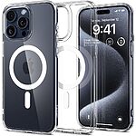 Spigen® Ultra Hybrid (MagFit) για iPhone 15 Pro: Θήκη MagSafe από Ανθεκτική Σιλικόνη με Πιστοποίηση Αντοχής MIL-STD 810G-516.6 – White