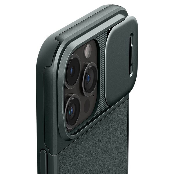 thiki spigen optik armor iphone 15 pro abyss green 5