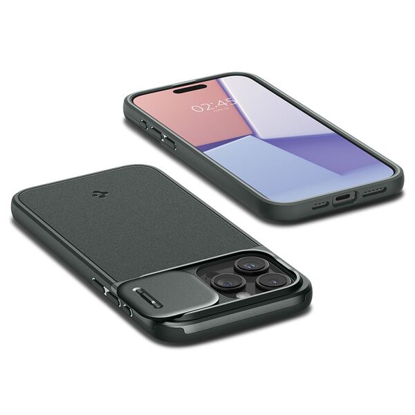 thiki spigen optik armor iphone 15 pro abyss green 7