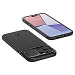 Spigen® Optik Armor για iPhone 15 Pro: Θήκη Σιλικόνης, Με Προστασία καμερών, Πιστοποίηση Αντοχής MIL-STD 810G-516.6 – Black - Image 8