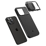 Spigen® Optik Armor για iPhone 15 Pro: Θήκη Σιλικόνης, Με Προστασία καμερών, Πιστοποίηση Αντοχής MIL-STD 810G-516.6 – Black - Image 9