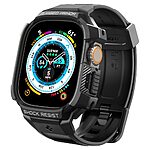 Spigen® Rugged Armor Pro για Apple Watch Ultra 1 / 2 (49mm): Υψηλής Ποιότητας Θήκη με Carbon Fiber και Ενσωματωμένο Ρυθμιζόμενο Λουράκι - Black