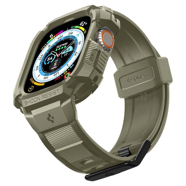 thiki spigen rugged armor pro watch ultra 49mm khaki 4