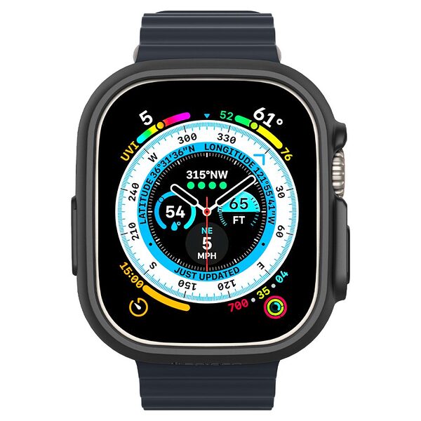 Spigen® Thin Fit 360 για Apple Watch Ultra 1 / 2 (49mm): Θήκη με Κομψό Σχεδιασμό, Ανθεκτικότητα και Ασφάλεια  - Black - Image 8