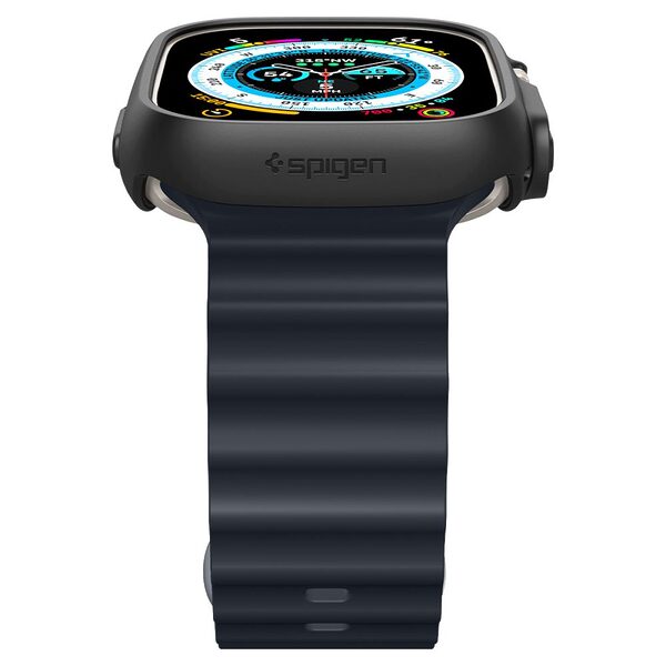 Spigen® Thin Fit 360 για Apple Watch Ultra 1 / 2 (49mm): Θήκη με Κομψό Σχεδιασμό, Ανθεκτικότητα και Ασφάλεια  - Black - Image 9