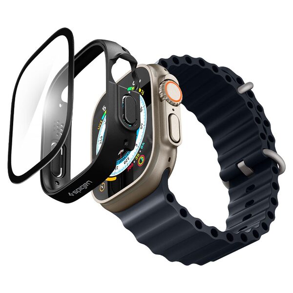 thiki spigen thin fit 360 watch 49mm screen protector black 7