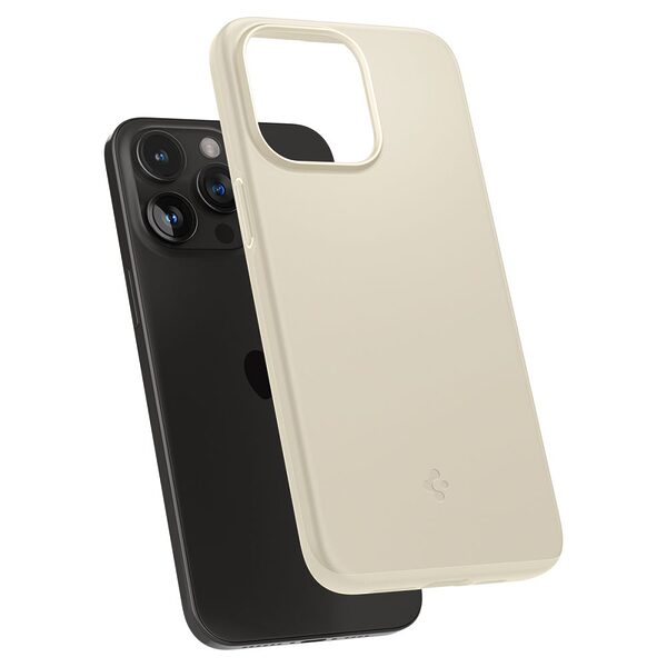 Spigen® Thin Fit για iPhone 15 Pro: Υπερ-Λεπτή, Ανθεκτική και Εύκαμπτη Θήκη (1,55mm), από Premium Πλαστικό – Mutte Beige - Image 8