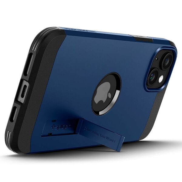 Spigen® Tough Armor Mag για iPhone 15: Υβριδική Θήκη MagSafe με Πιστοποίηση Αντοχής MIL-STD 810G-516.6, Ενσωματωμένη Βάση – Navy Blue - Image 6