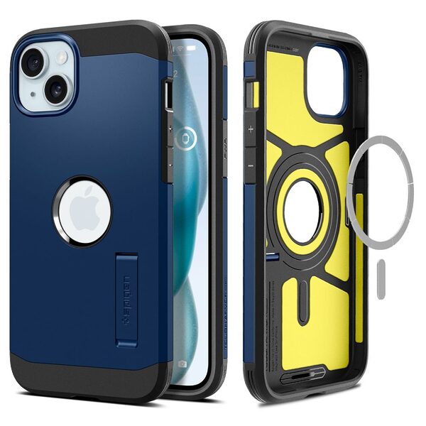Spigen® Tough Armor Mag για iPhone 15: Υβριδική Θήκη MagSafe με Πιστοποίηση Αντοχής MIL-STD 810G-516.6