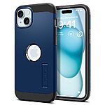 Spigen® Tough Armor Mag για iPhone 15: Υβριδική Θήκη MagSafe με Πιστοποίηση Αντοχής MIL-STD 810G-516.6, Ενσωματωμένη Βάση – Navy Blue - Image 8
