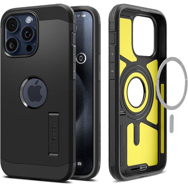 Spigen® Tough Armor Mag για iPhone 15 Pro: Υβριδική Θήκη MagSafe με Πιστοποίηση Αντοχής MIL-STD 810G-516.6
