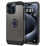 Spigen® Tough Armor Mag για iPhone 15 Pro: Υβριδική Θήκη MagSafe με Πιστοποίηση Αντοχής MIL-STD 810G-516.6, Ενσωματωμένη Βάση – GunMettal - Image 9