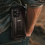 SUPCASE® Unicorn Beetle 360° Pro: Θήκη iPhone 15 Pro με Πρόσοψη Οθόνης, Κλιπ Ζώνης και Πιστοποίηση Αντοχής MIL-STD 810G-516.6 – Black - Image 6