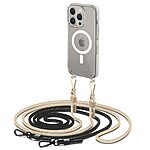Θήκη Tech-Protect FlexAir Chain Magsafe για iPhone 15 Pro Max - με 2 x Αποσπώμενα Λουράκια - Μαύρη / Μπεζ
