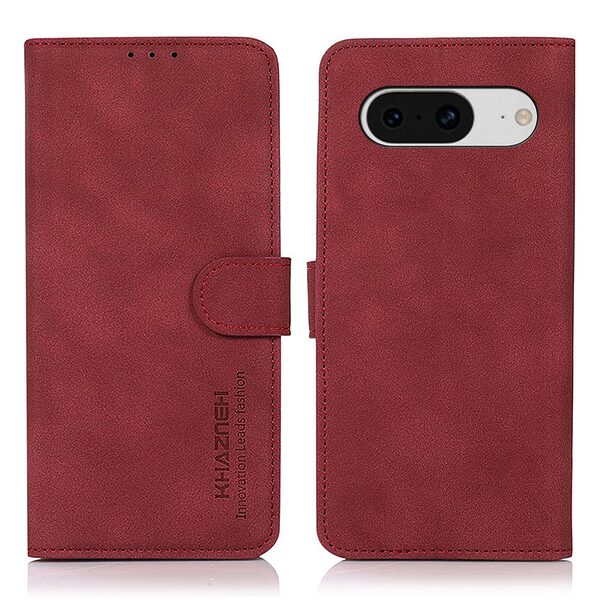 Θήκη Google Pixel 8 KHAZNEH Litchi Retro Texture Leather με βάση στήριξης