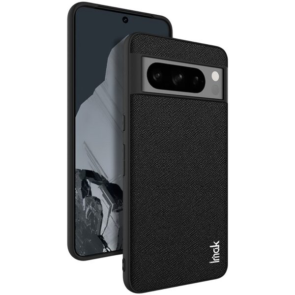 Θήκη Google Pixel 8 Pro IMAK LX-5 Series με leather coated ενισχυμένες γωνίες από Premium ανθεκτικό TPU μαύρο