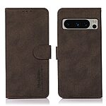 Θήκη Google Pixel 8 Pro KHAZNEH Litchi Retro Texture Leather με βάση στήριξης