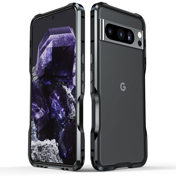 Θήκη Google Pixel 8 Pro LUPHIE Προστατευτικό Premium v2 Μεταλλικό bumper και ειδικό κλείδωμα με βίδες μαύρο