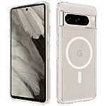 Θήκη Google Pixel 8 Pro Mad Mask Silicone Sockproof Frame συμβατό με MagSafe φορτιστή Transparent Πλάτη TPU