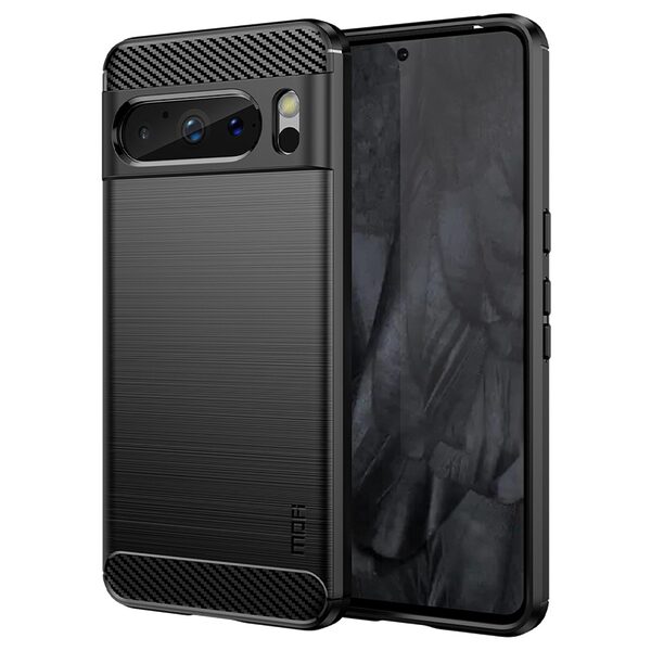 Θήκη Google Pixel 8 Pro MOFI Brushed V2 TPU Carbon Πλάτη μαύρο