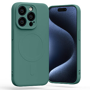 Θήκη Mercury Goospery® Semi Silicon MagSafe για iPhone 15 Pro πράσινο