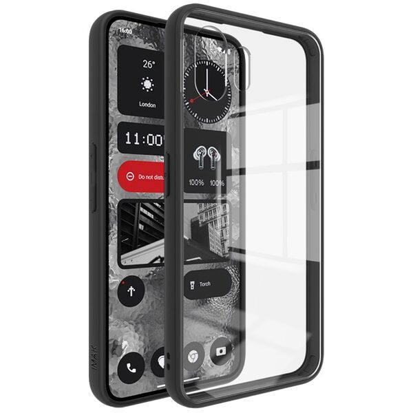 Θήκη Nothing Phone (2) IMAK UX-9A Series Frame TPU πλάτη διάφανη μαύρο