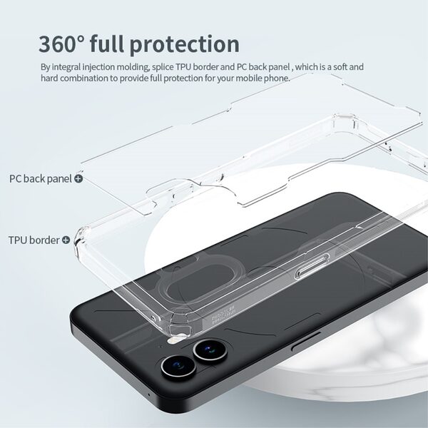 Θήκη Nothing Phone (2) NiLLkin Nature Pro Series Silicone Sockproof Transparent Πλάτη TPU - Image 3