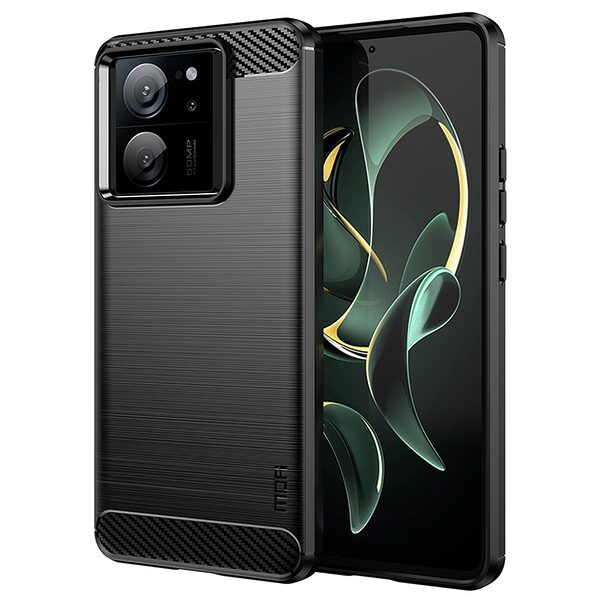 Θήκη Xiaomi 13T 5G / 13T Pro 5G MOFI Brushed V2 TPU Carbon Πλάτη μαύρο