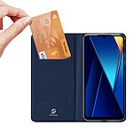 υποδοχή καρτών και μαγνητικό κούμπωμα Flip Wallet από συνθετικό δέρμα και TPU μπλε