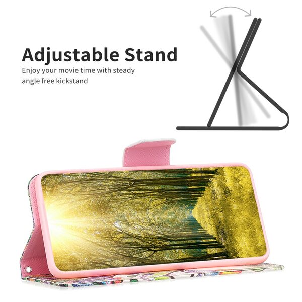 Θήκη Samsung Galaxy M34 5G OEM Colorized Tree με βάση στήριξης, υποδοχές καρτών και μαγνητικό κούμπωμα Flip Wallet από συνθετικό δέρμα και TPU - Image 3