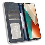 υποδοχή καρτών και μαγνητικό κούμπωμα Flip Wallet από συνθετικό δέρμα και TPU μπλε