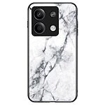 Θήκη Xiaomi Redmi Note 13 5G OEM σχέδιο Marble με Πλάτη Tempered Glass TPU λευκό