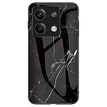 Θήκη Xiaomi Redmi Note 13 5G OEM σχέδιο Marble με Πλάτη Tempered Glass TPU μαύρο