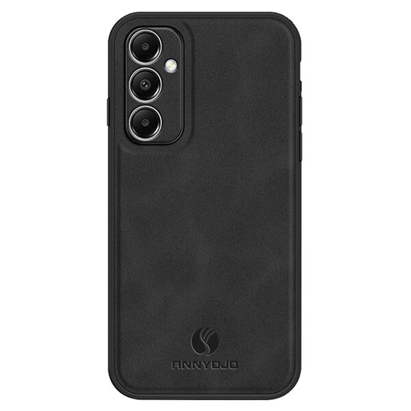 Θήκη Samsung Galaxy A05s ANNYOJO Magnetic Leather πλάτη με ενσωματωμένο μαγνήτη και υποστήριξη μαγνητικής βάσης από συνθετικό δέρμα TPU μαύρο