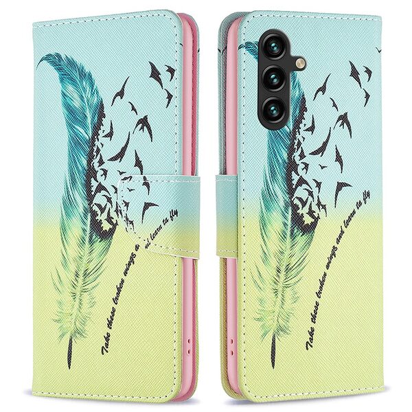 Θήκη Samsung Galaxy A15 4G / A15 5G OEM Feather & Birds με βάση στήριξης