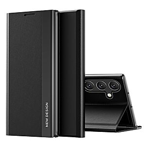 Θήκη Samsung Galaxy A15 4G / A15 5G New Design Leather Stand Cover από συνθετικό δέρμα μαύρο