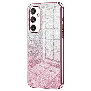 Θήκη Samsung Galaxy S24 5G OEM πλάτη με διακριτικό γκλίτερ V2 από αντικραδασμικό Premium TPU ροζ