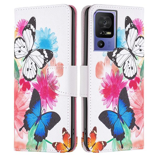 Θήκη TCL 40 SE OEM Vivid Butterflies με βάση στήριξης