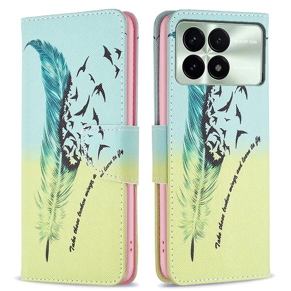 Θήκη Xiaomi Poco X6 Pro 5G OEM Feather & Birds με βάση στήριξης