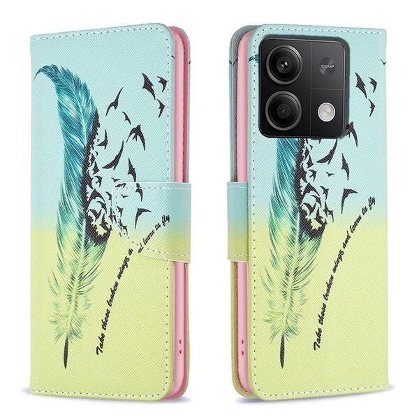 Θήκη Xiaomi Redmi Note 13 4G OEM Feather & Birds με βάση στήριξης