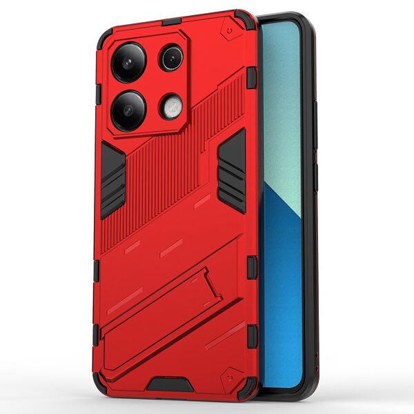 Θήκη Xiaomi Redmi Note 13 4G Mad Mask Πλάτη Shockproof Armor Series 2 με ποδαράκι Βάση στήριξης TPU κόκκινο