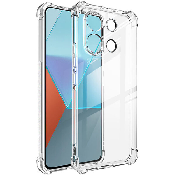 Θήκη Xiaomi Redmi Note 13 Pro 4G / Poco M6 Pro OEM Silicone Sockproof V10 Anti-Slip Transparent Πλάτη με ενισχυμένες γωνίες TPU