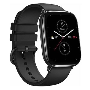 Amazfit Zepp E Square Stainless Steel Αδιάβροχο Smartwatch με Παλμογράφο (Black) (A1958ONYX)