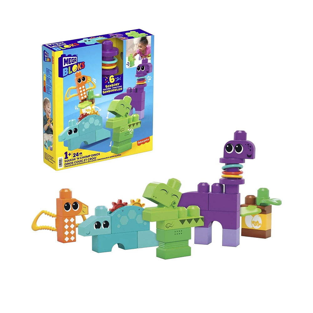 0056211_0 Mattel Τουβλάκια Δεινόσαυροι για 1+ Ετών 24τμχ (HKN43) (MATHKN43) - Image 1